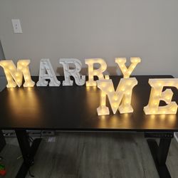 Marry Me Light Up Letters 