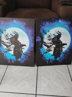 Japanese samurai wall art  20L x  16W