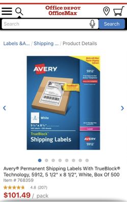Avery 2 Up Shipping Labels