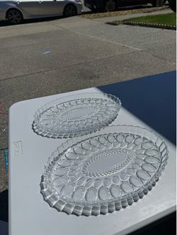 serving platter plate crystal