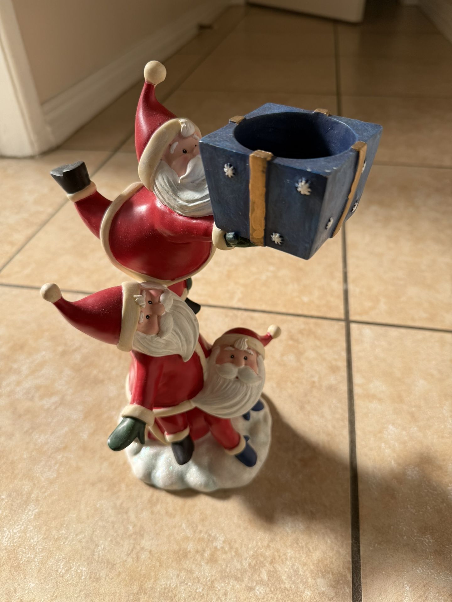 Santa Candle Holder