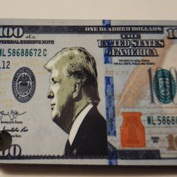 Donald Trump 100 Dollar Bill Keychain 