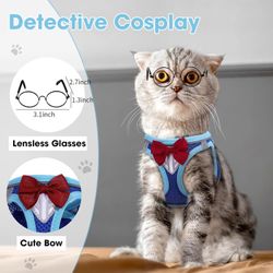 NCMAMA Cat Vest Harness And Leash Set For Walking Escape Proof (S)