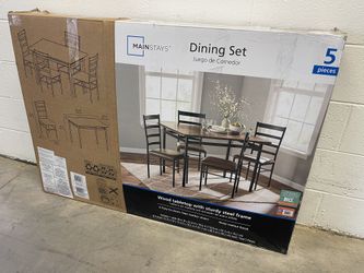 BRAND NEW 5 PIECE DINING SET + 65” SAMSUNG 4K SMART UHD LED TV + BRAND NEW FULL MOTION WALL MOUNT + VIZIO SOUNDBAR & WIRELESS SUBWOOFER + BRAND NEW 30