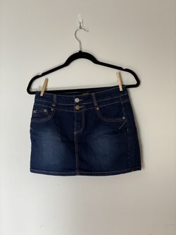 Mini denim skirt navy