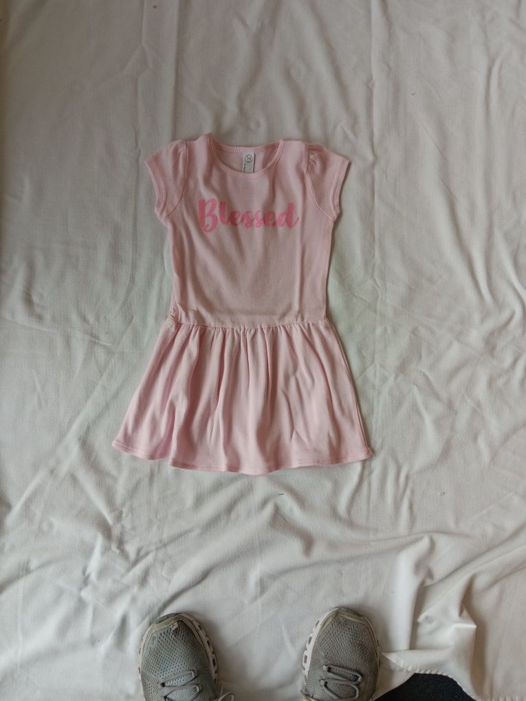 Kids  Dresses Blessed Pink New  2,3,4, 5/6 Sizes