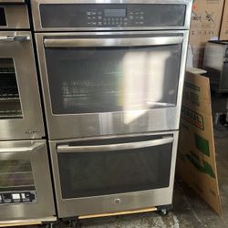 GE 30”WIDE ELECTRIC DOUBLE WALL OVEN STAINLESS STEEL 
