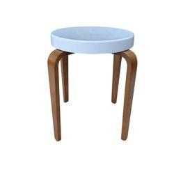Thonet White Bakelite Top Bentwood Stool