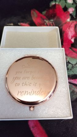 Brand New Engraved Pocket Mirror
