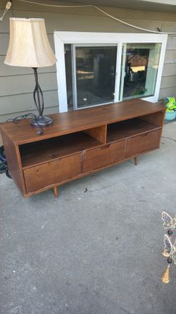 Solid wood entertainment center