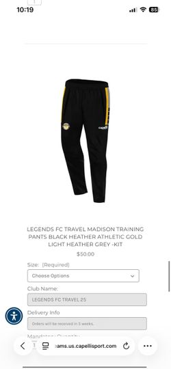 Legends FC soccer gear