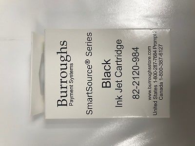 Burroughs SmartSource Open Series Check Scanner Ink Jet Cartridge 82-2120-984 - Black NEW