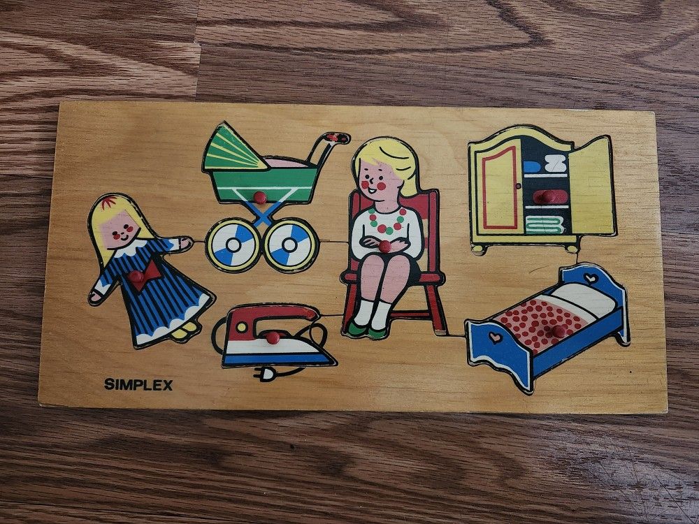 Vintage Wooden Puzzle From Simplex