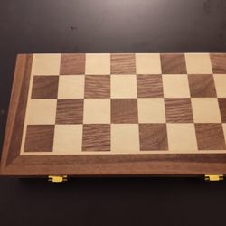 Wooden Chess Set, Folding Travel chess board game Set, 