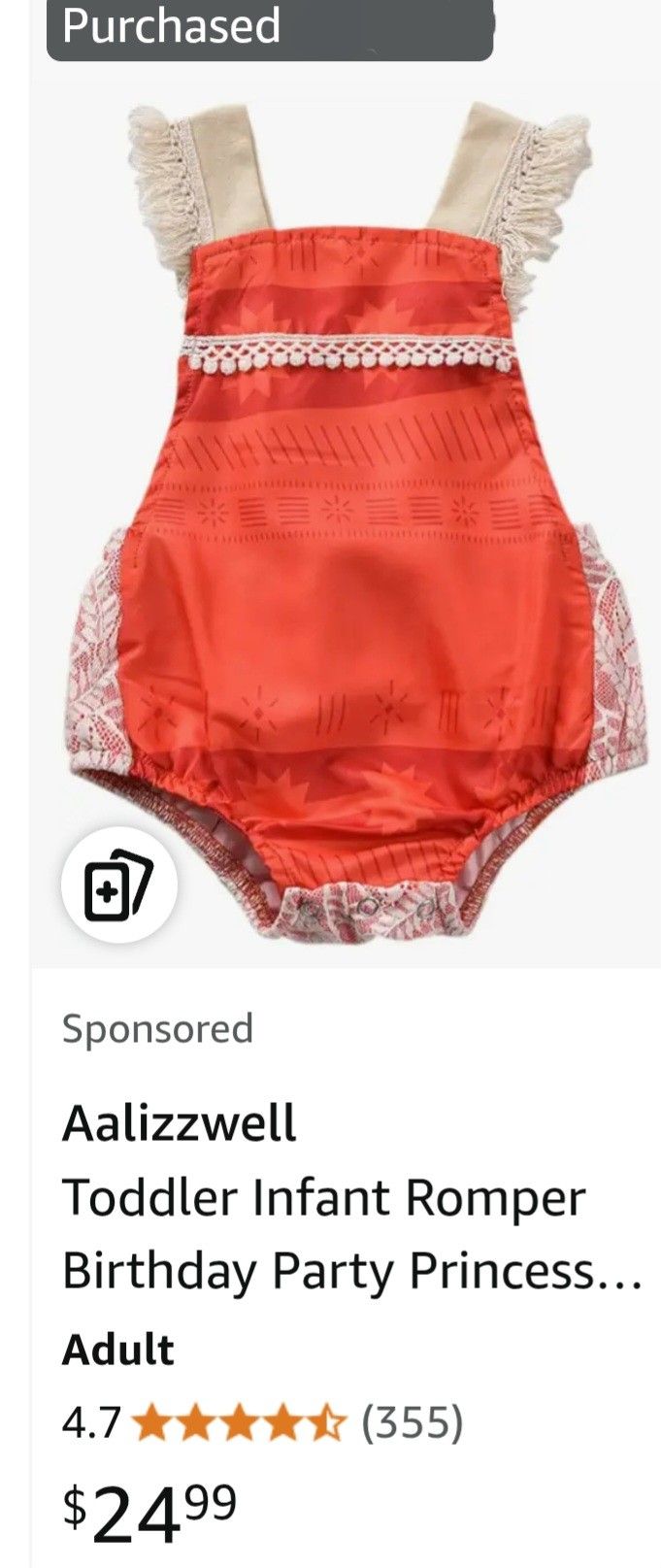 Baby Girl Moana Outfit 