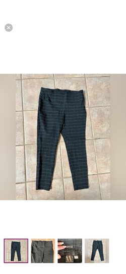 Worthington Dark Plaid Skinny Ankle Pants