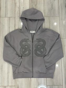Hollister grey snake zip up
