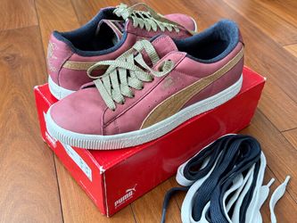 PUMA Clyde Moon Festival LIST sneakers in Team Burgundy