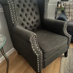 Mid-Century Modern Wingback Club Chair
