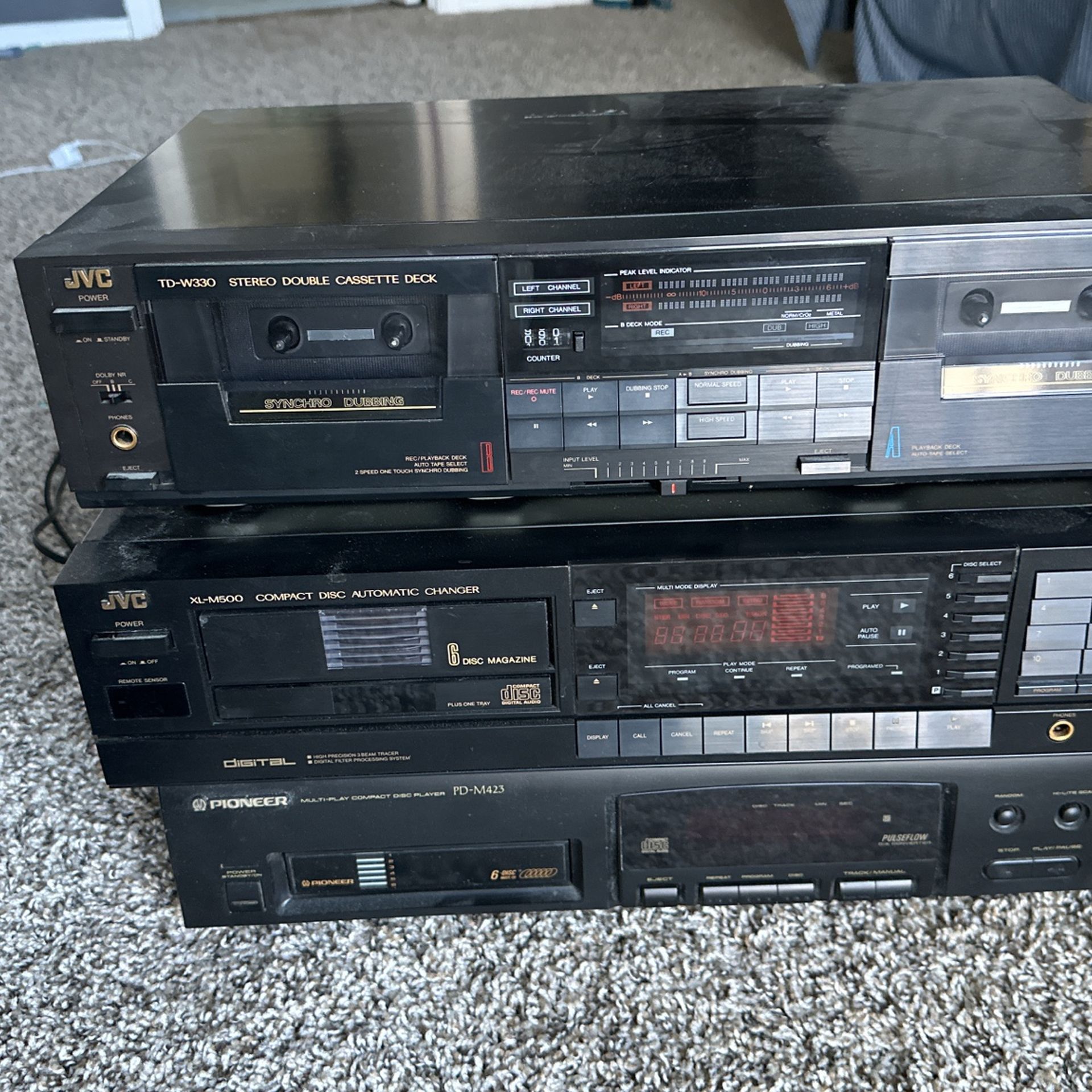 JVC and Pioneer Stereo Equipment
