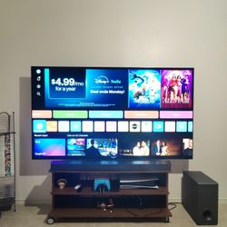 
Whole Entertainment Center (OLED LG TV, LG Sound Bar System and TV stand)