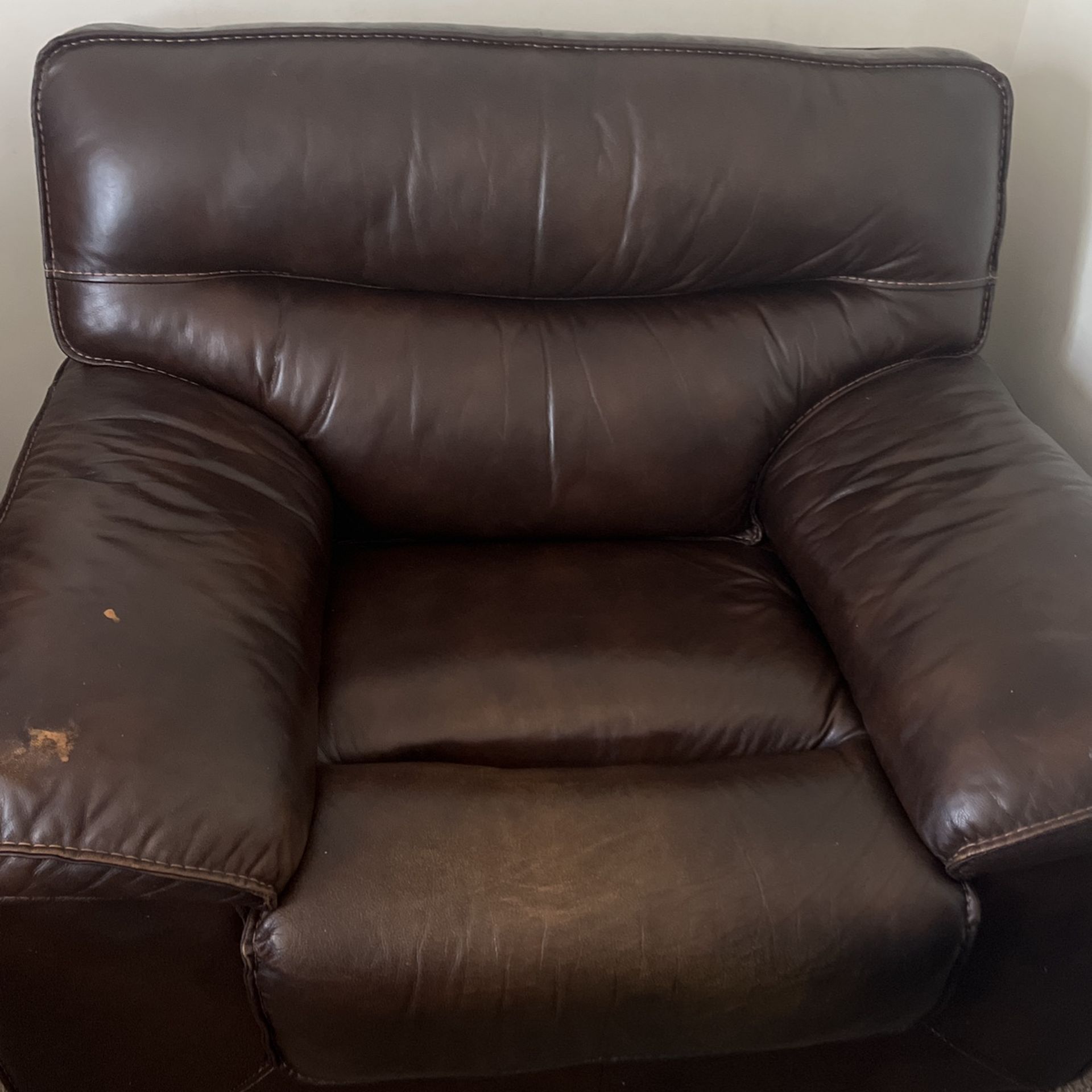 Large Faux Leather Chair