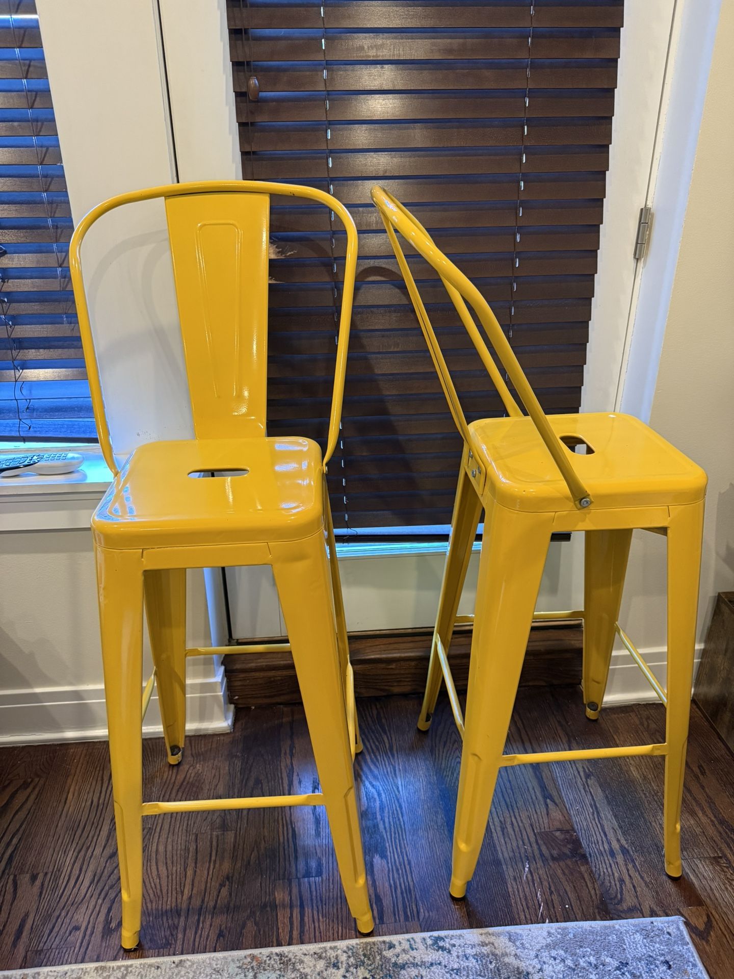 Yellow Metal Barstools | Indoor/Outdoor