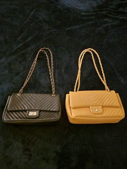 Stylish Chevron Quilted Shoulder Bags - Excellent Condition