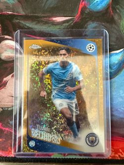 TIJJANI REIJNDERS 2025-26 TOPPS CHROME UEFA GOLD MINI DIAMOND REFRACTOR /50 #155