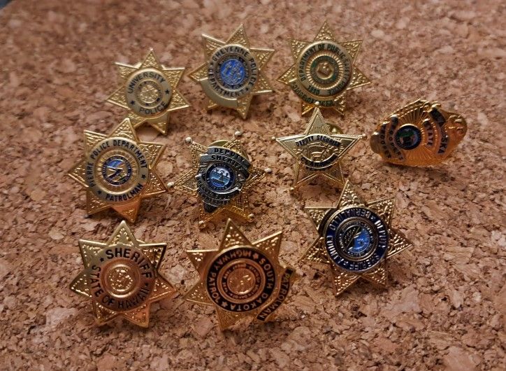 Rare collectible obsolete police pins.