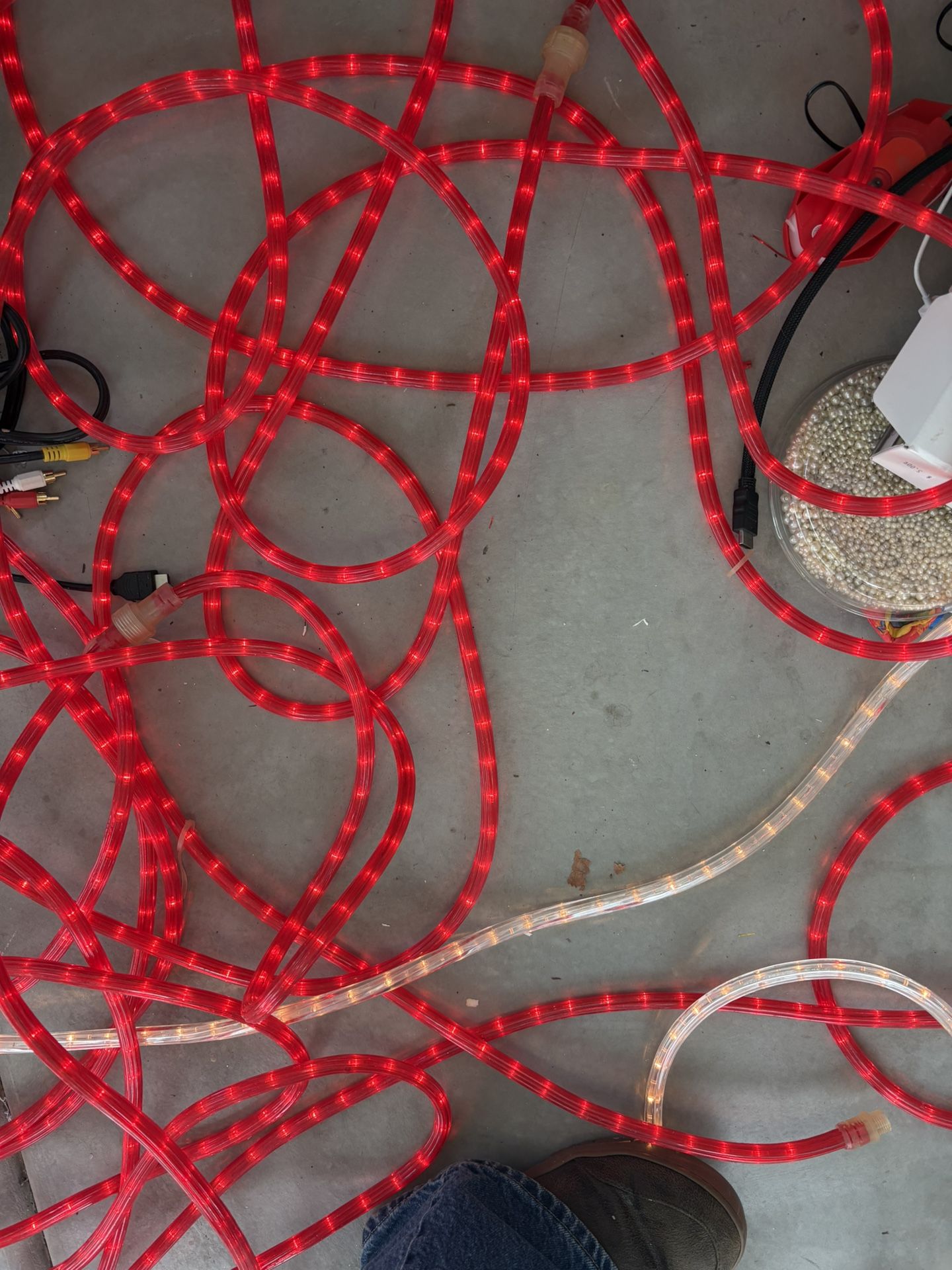 18' Red Blue White LED Rope Lights $9 Each