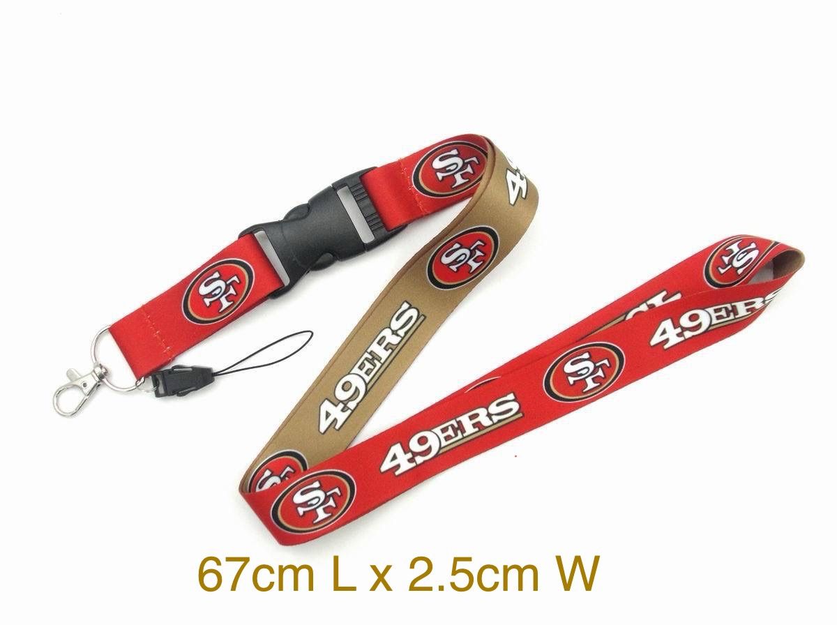 49ers Lanyard Detachable Keychain Badge ID Holder