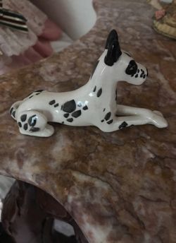 Vintage Dalmatian ceramic dog marked Japan