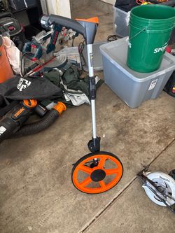 Battery powered Measuring Wheel with Telescoping Handle