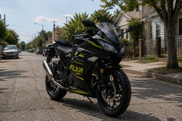 🏍️ NEW! Amigo FLXR 250 EFI Sport Motorcycle 🏍️ Black & Yellow