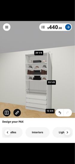 IKEA Pax with drawers and shelves