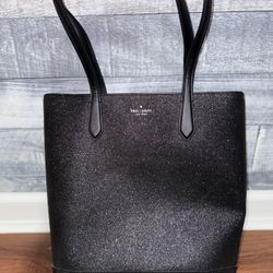 Kate Spade New York Black Glitter Tote Bag