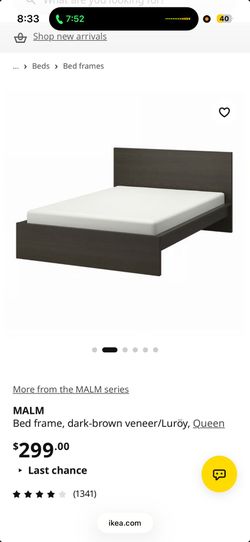 QUEEN BED FRAME WITH MATTRESS AND TOPPER