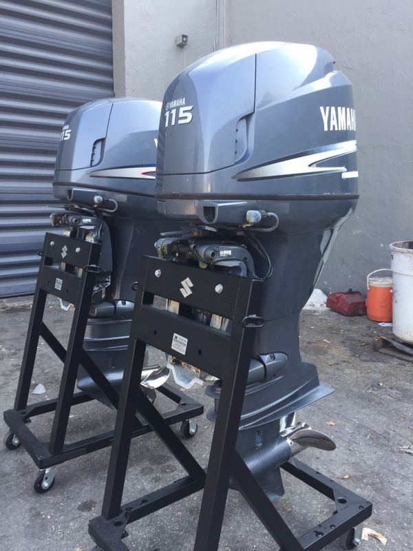 Pair 2004 Yamaha F 115 Four Stroke Outboard Motors (Only