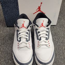 Nike Air Jordan 3 Retro Denim SE Fire Red Men's Size 12 CZ6431-100