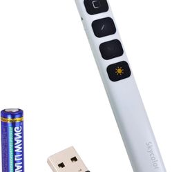 Presentation Clicker Wireless, Skycolor Wireless Presenter Remote Red Light, Office Presentation Pointers Presentation clicker for Keynote/PPT/Mac/PC/