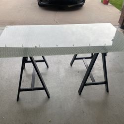 IKEA Glass Desk - Table  58” X 28” X 29”
