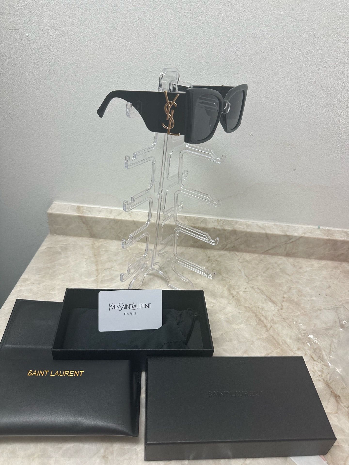 Oversized Square Sunglasses Black UV Protection Unisex