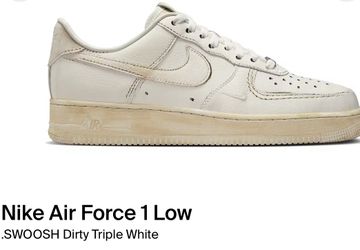 .Swoosh Dirty Triple White AF1 Sz 9.5 Mens
