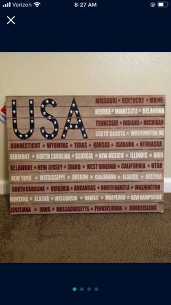 Patriotic wall decor.