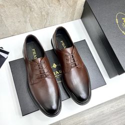 Prada Men’s Leather Shoes With Box 2026 New 