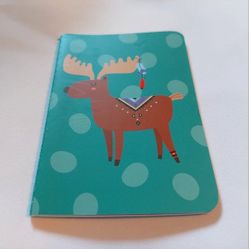 FREE ADD-ON WITH PURCHASE Reindeer Stitched Lined Notebook NEW 