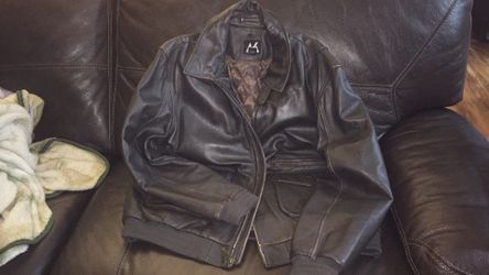 Men’s XXL brown leather jacket