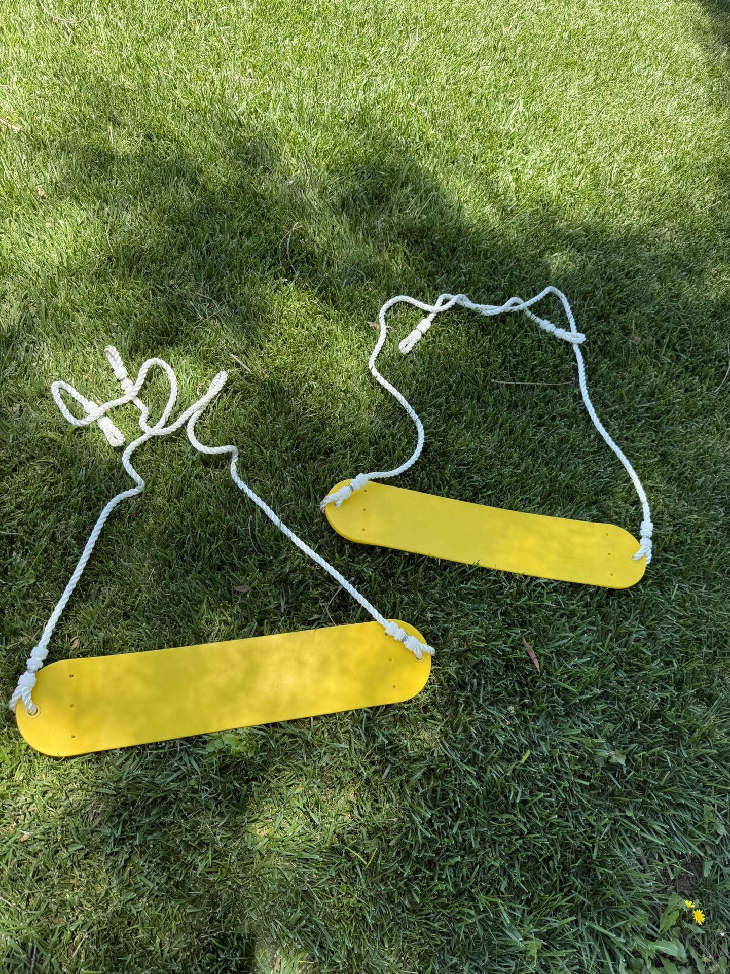 Brand New Swingset Playset Outdoor Yellow Sling Swings – Set of 2!