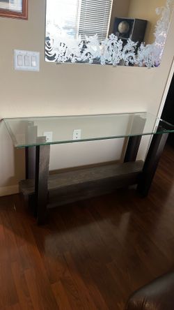 Glass long table